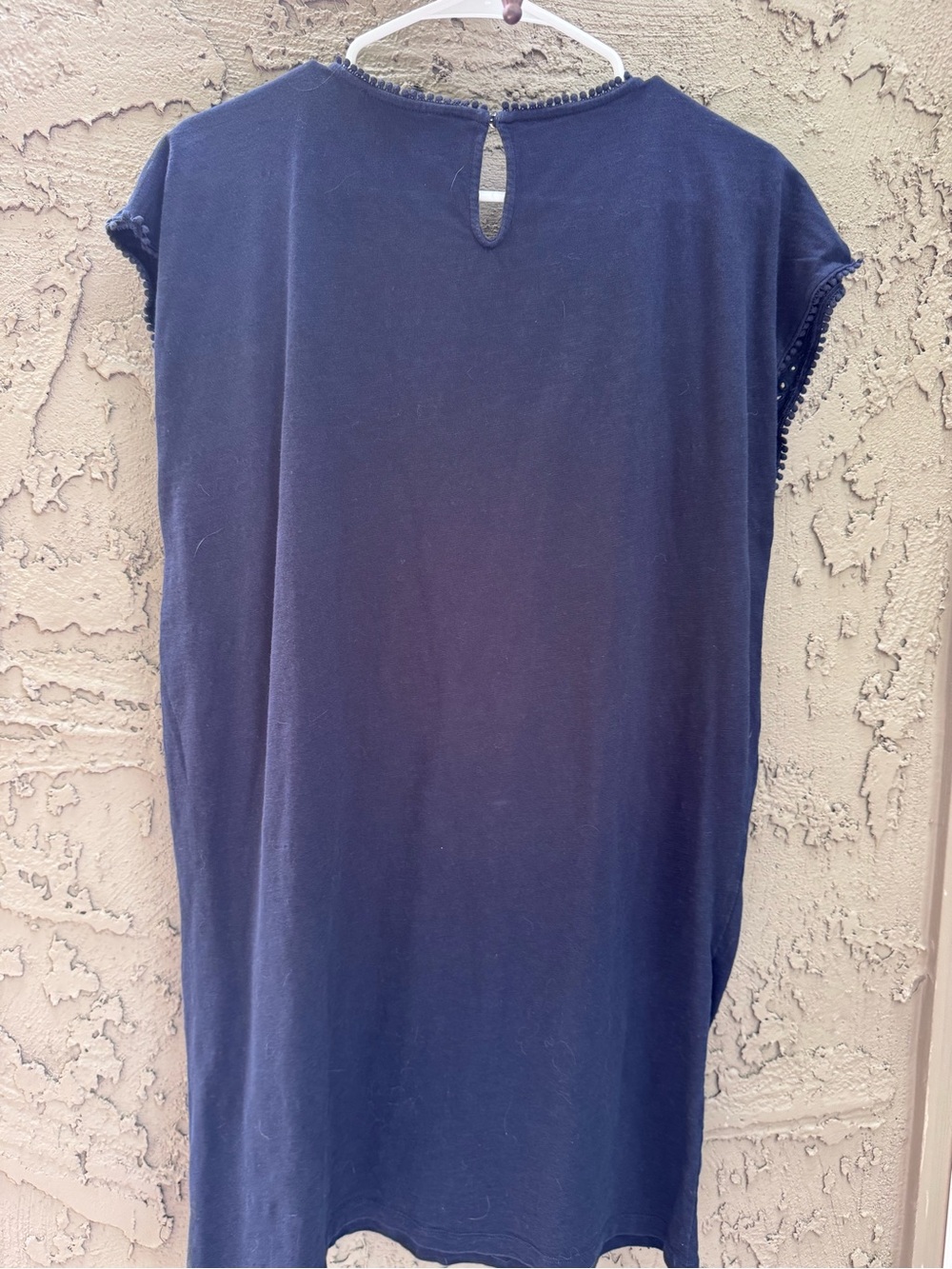 Tommy Bahama Navy Knit Short Sleeve Shift Dress - Picture 6 of 14